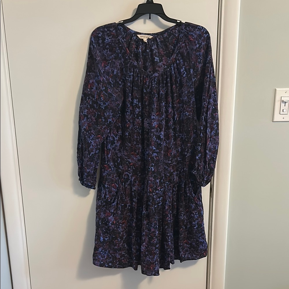 Rebecca Taylor Dark Floral Long Sleeve Dress
